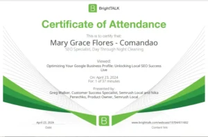 Certicate-SEO Services Philippines - BT-GBP